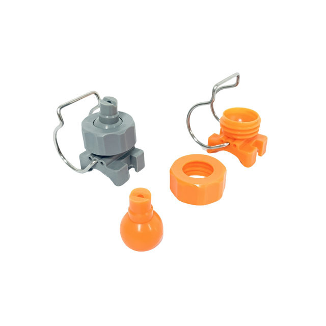 PP Adjustable Ball Flat Fan Clamp Spraying Nozzle for Water Cleaning 